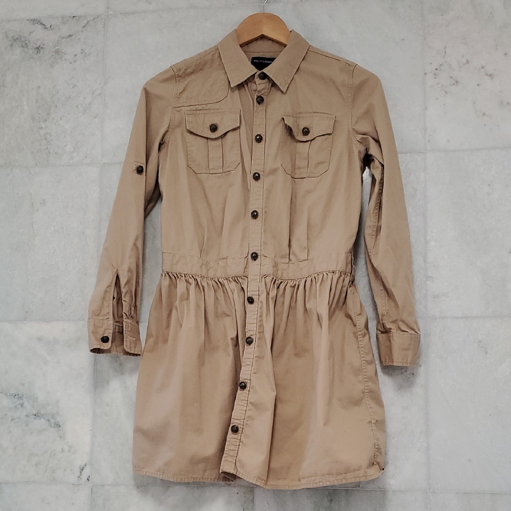 Ralph Lauren Tan Casual Dress with Classic Elegance